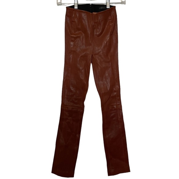 Rag & bone Brown 100% Lamb Leather Pants - Picture 4 of 13
